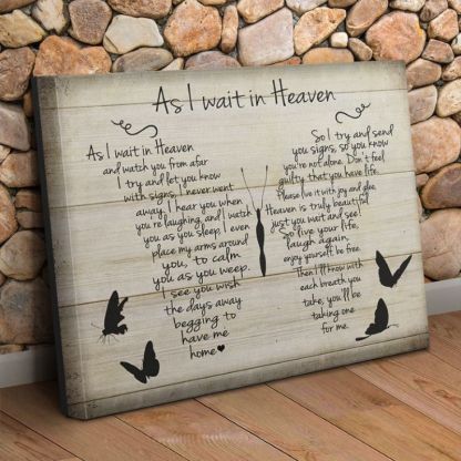 As I Wait in Heaven - D366 - Gallery Wrapped Canvas Prints