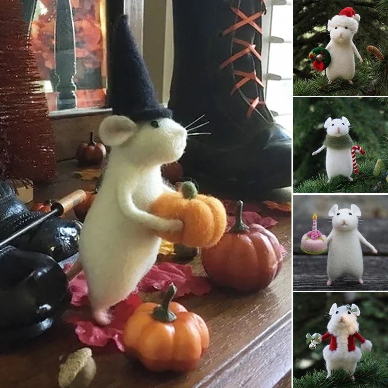 Handmade Halloween Mouse With A Pumpkin-Jolura
