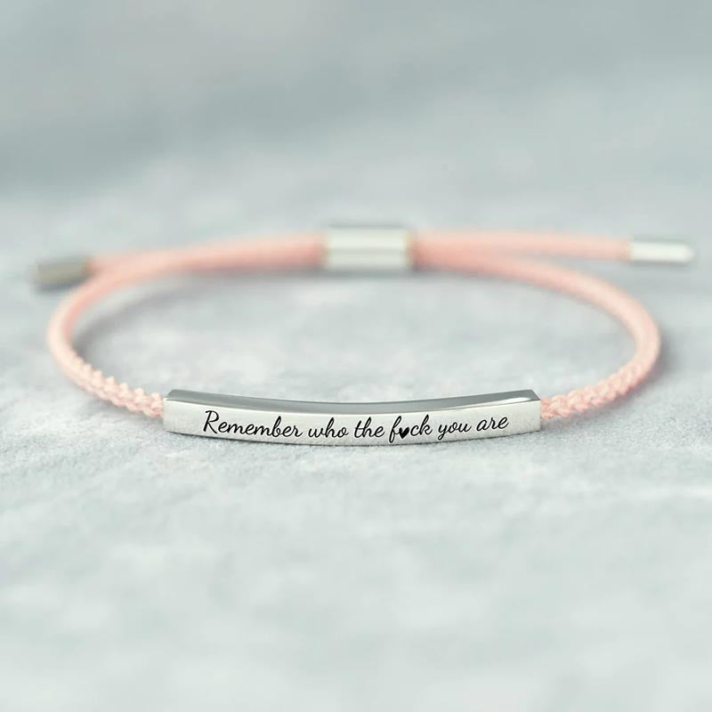 Remember Who The Fuck You Are Motivational Tube Bracelet-Jolura
