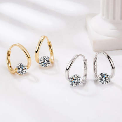 Diamond Round Stud Earrings-Jolura