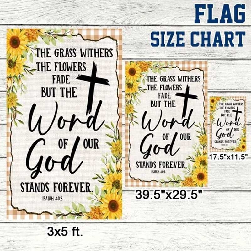 God Stands Forever Christian Sunflower Flag-Jolura