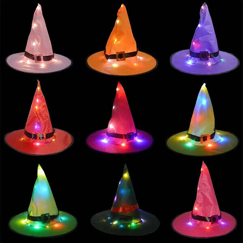 Glowing Witch Hat Decorations - 2 in 1 Hanging/Wearable-Jolura