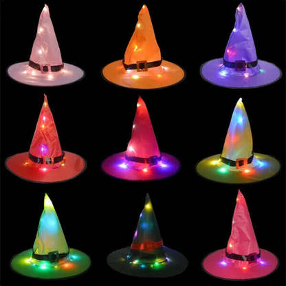 Glowing Witch Hat Decorations - 2 in 1 Hanging/Wearable-Jolura