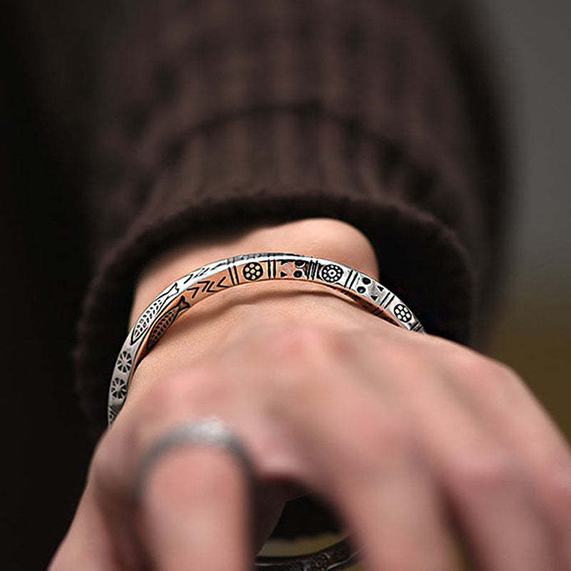 Nordic Silver Viking Bracelet-Jolura