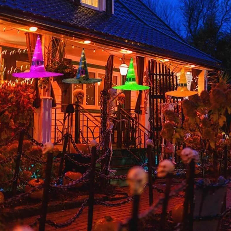 Glowing Witch Hat Decorations - 2 in 1 Hanging/Wearable-Jolura
