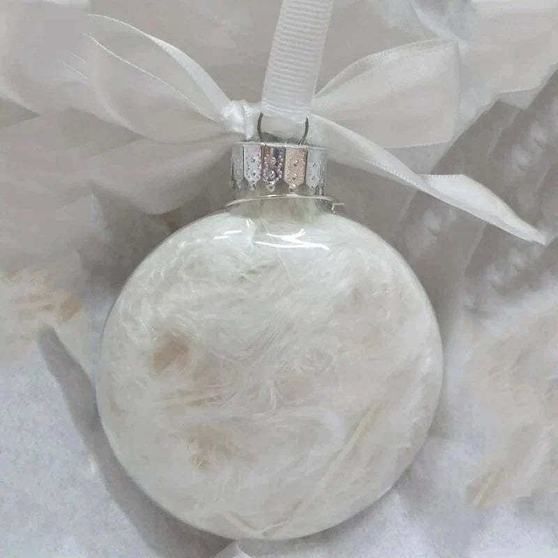 Christmas Ornaments Feather Ball - Angel In Heaven Memorial Ornament-Jolura