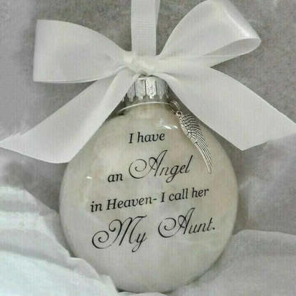 Christmas Ornaments Feather Ball - Angel In Heaven Memorial Ornament-Jolura