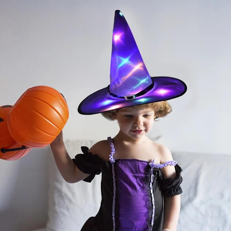 Glowing Witch Hat Decorations - 2 in 1 Hanging/Wearable-Jolura