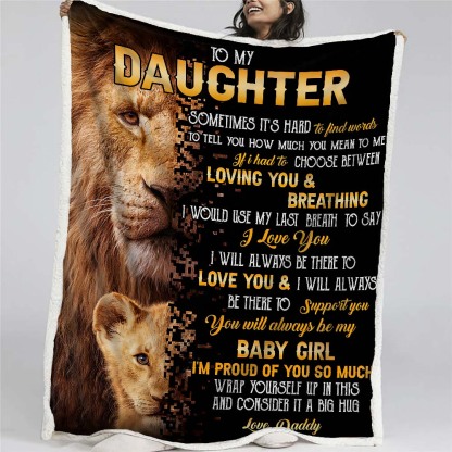 To My Daughter - From Dad - A322 - Premium Blanket-Jolura