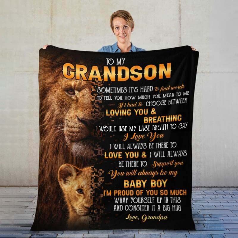 To My Grandson - From Grandpa - A322 - Premium Blanket-Jolura