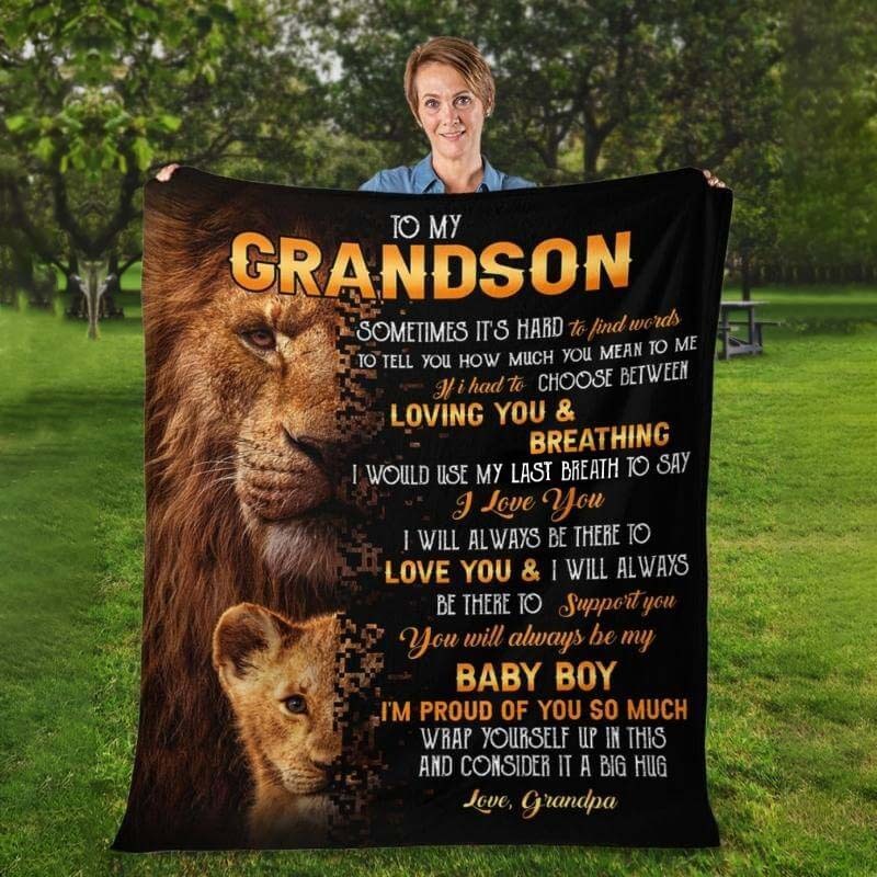 To My Grandson - From Grandpa - A322 - Premium Blanket-Jolura