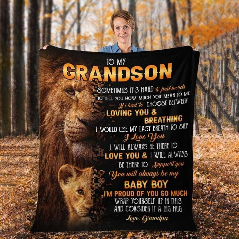 To My Grandson - From Grandpa - A322 - Premium Blanket-Jolura