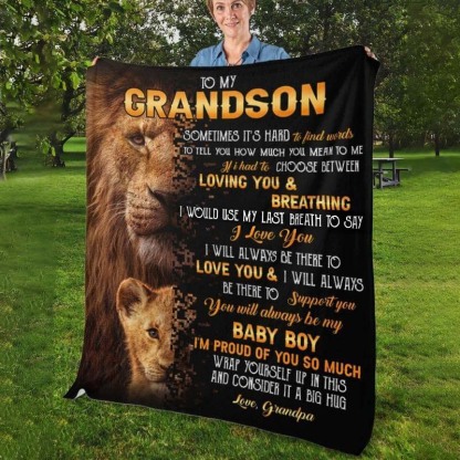 To My Grandson - From Grandpa - A322 - Premium Blanket-Jolura