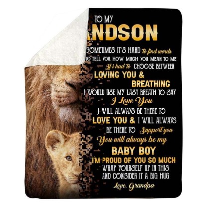 To My Grandson - From Grandpa - A322 - Premium Blanket-Jolura