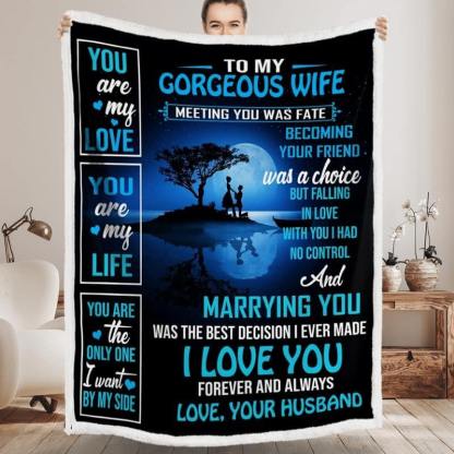 To My Wife - From Husband - A332 - Premium Blanket-Jolura