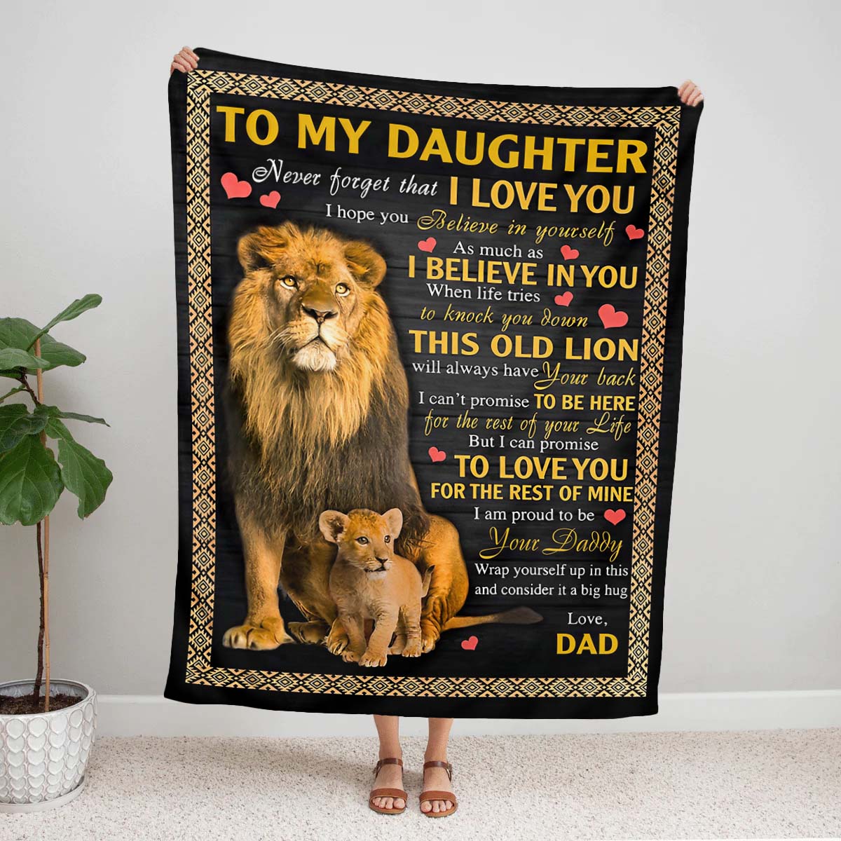 I Love You - A387 - Lion Premium Blanket-Jolura