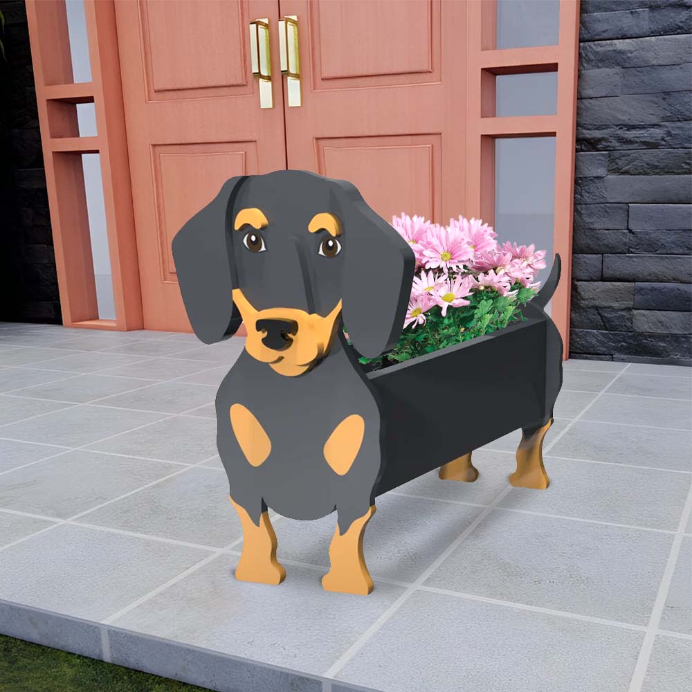 Dachshund Planter AP059-Jolura