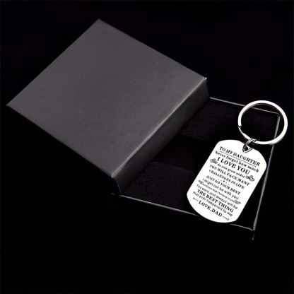 Dad To Daughter - Just Do Your Best - Inspirational Keychain-Jolura