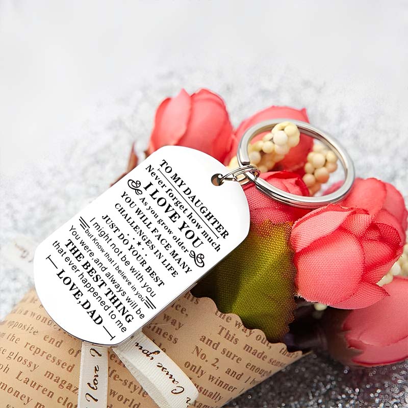 Dad To Daughter - Just Do Your Best - Inspirational Keychain-Jolura