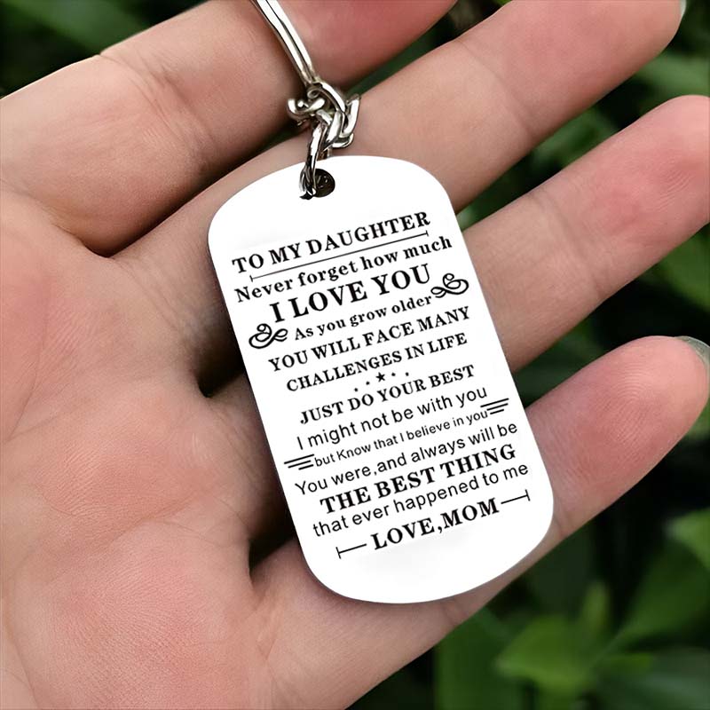Mom To Daughter - Just Do Your Best - Inspirational Keychain-Jolura