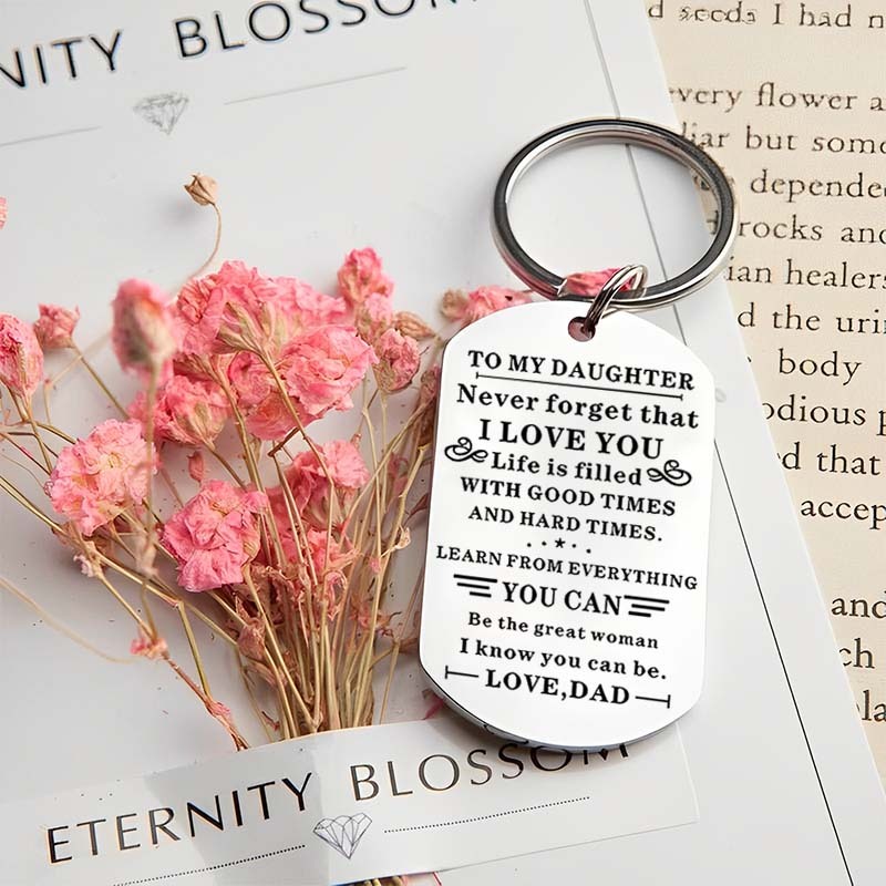 Dad To Daughter - Be The Great Woman - Inspirational Keychain-Jolura