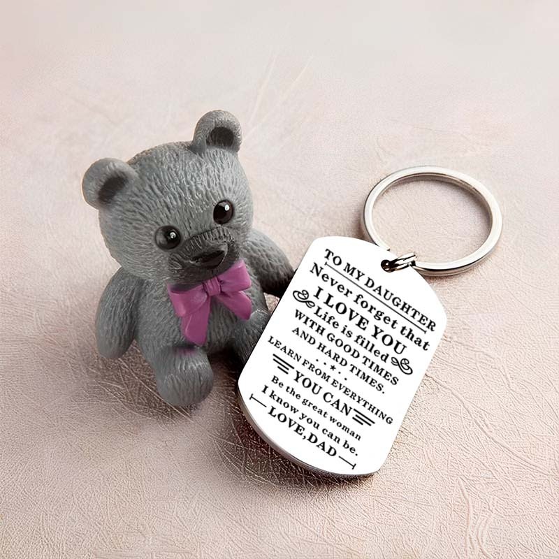 Dad To Daughter - Be The Great Woman - Inspirational Keychain-Jolura