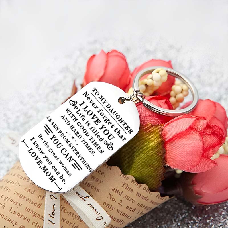 Mom To Daughter - Be The Great Woman - Inspirational Keychain-Jolura