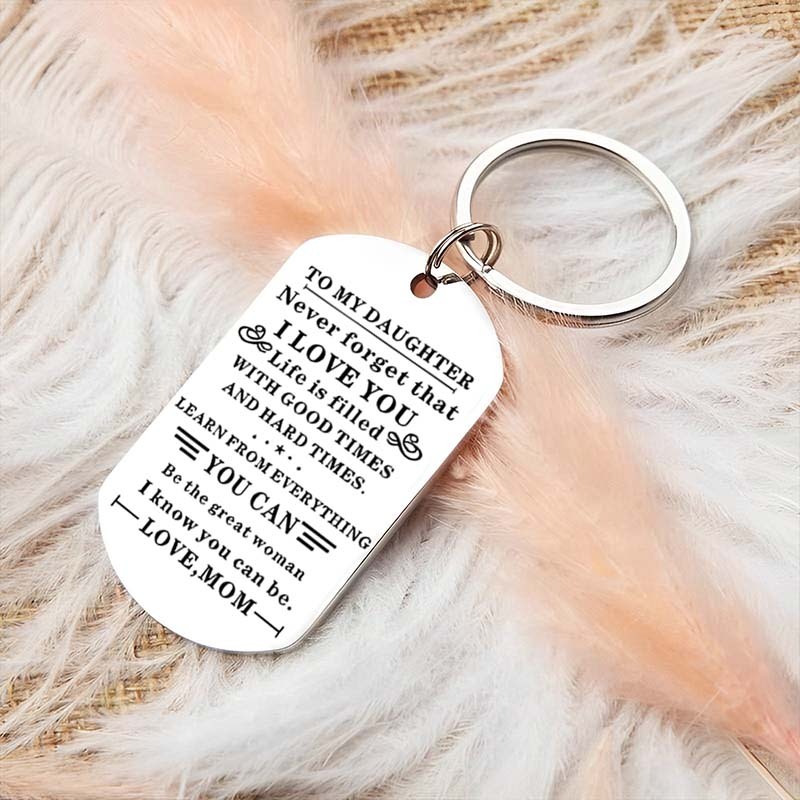 Mom To Daughter - Be The Great Woman - Inspirational Keychain-Jolura