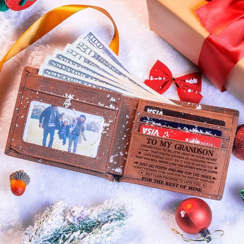 To My Grandson - You Will Never Lose - Top-grain Leather Wallet-Jolura