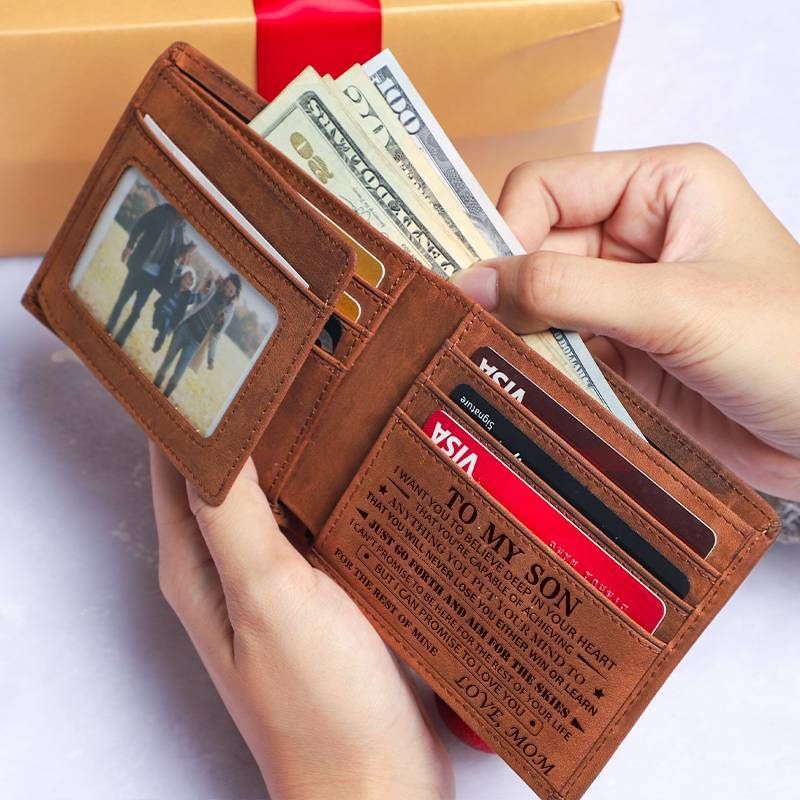 Mom To Son - You Will Never Lose - Top-grain Leather Wallet-Jolura