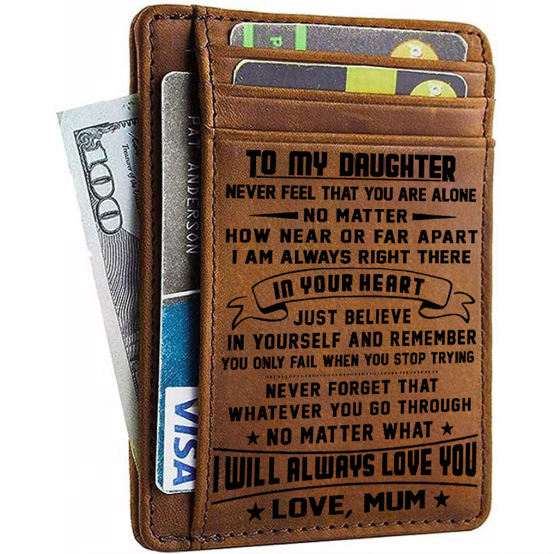 Mum To Daughter - No Matter What I Will Always Love You - Card Wallet-Jolura