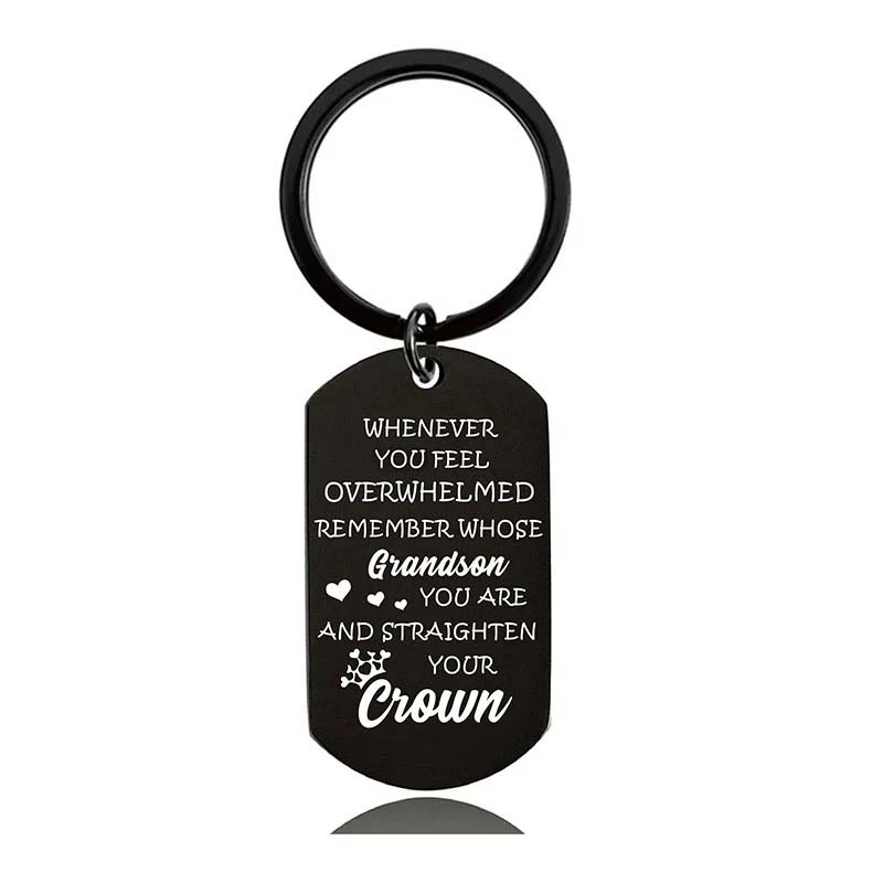 To My Grandson - Whenever You Feel Overwhelmed - Inspirational Keychain - A916-Jolura