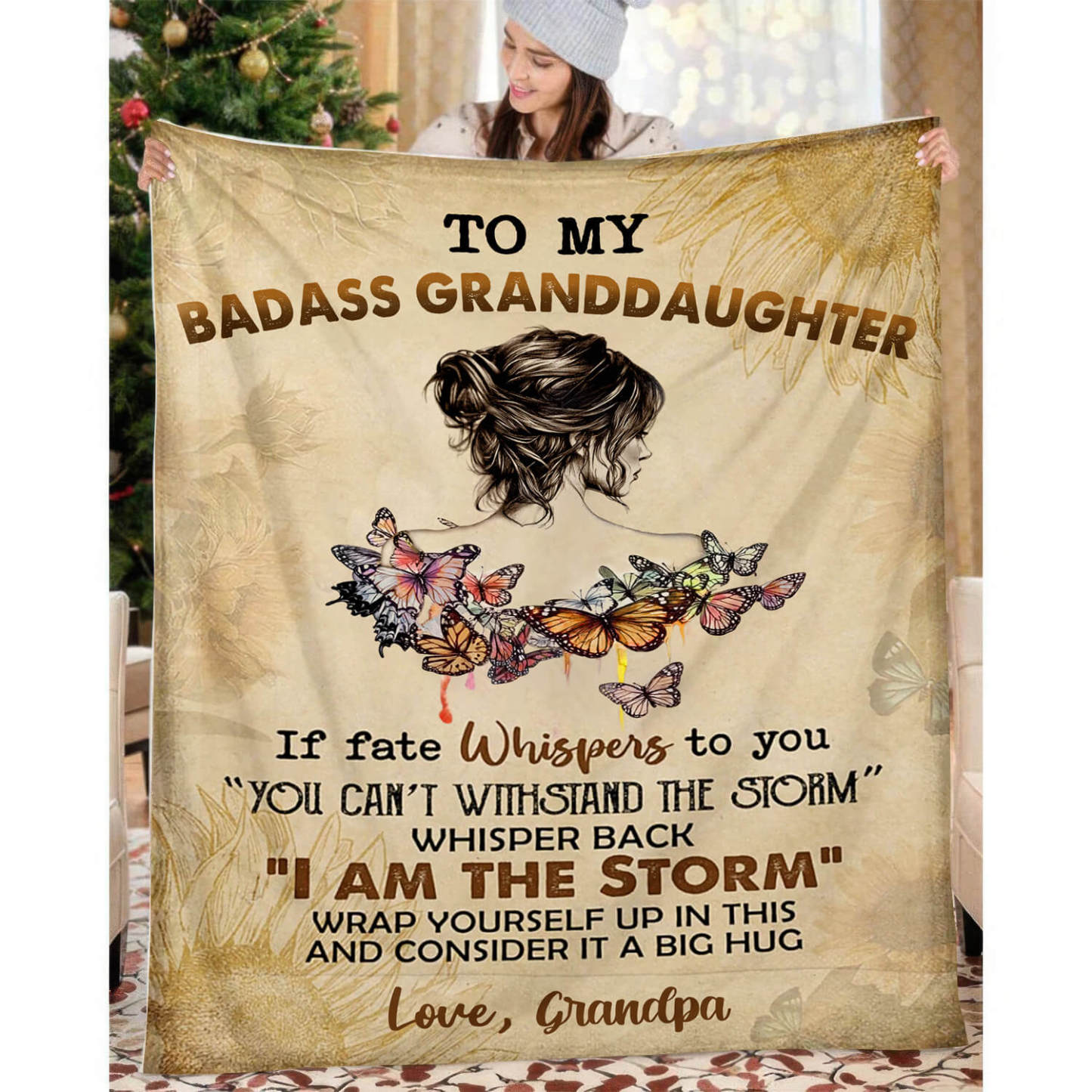 To My Daughter/Granddaughter - A945 - Premium Blanket