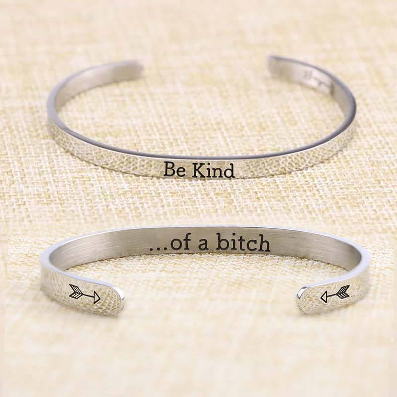 Be Kind...Of A Bi♥ch Mantra Bracelet-Jolura