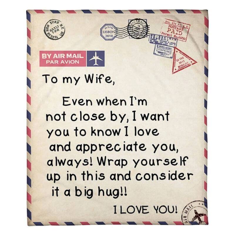 To My Wife - From Husband - A325 - Premium Blanket-Jolura