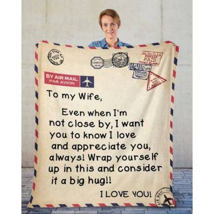 To My Wife - From Husband - A325 - Premium Blanket-Jolura