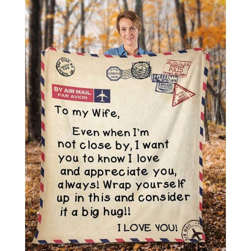 To My Wife - From Husband - A325 - Premium Blanket-Jolura