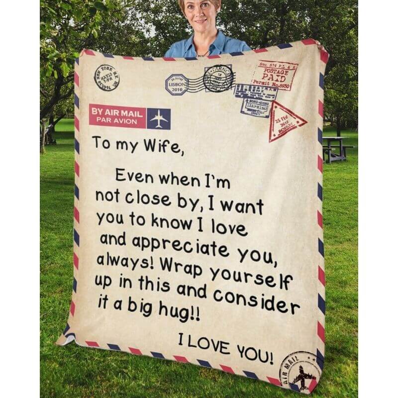 To My Wife - From Husband - A325 - Premium Blanket-Jolura
