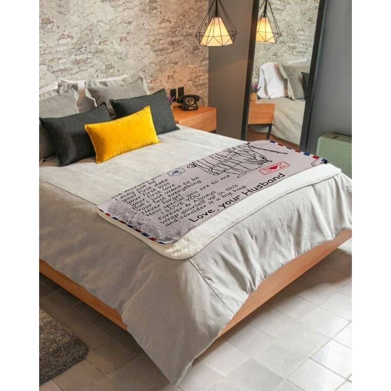 To My Wife - From Husband - A326 - Premium Blanket-Jolura