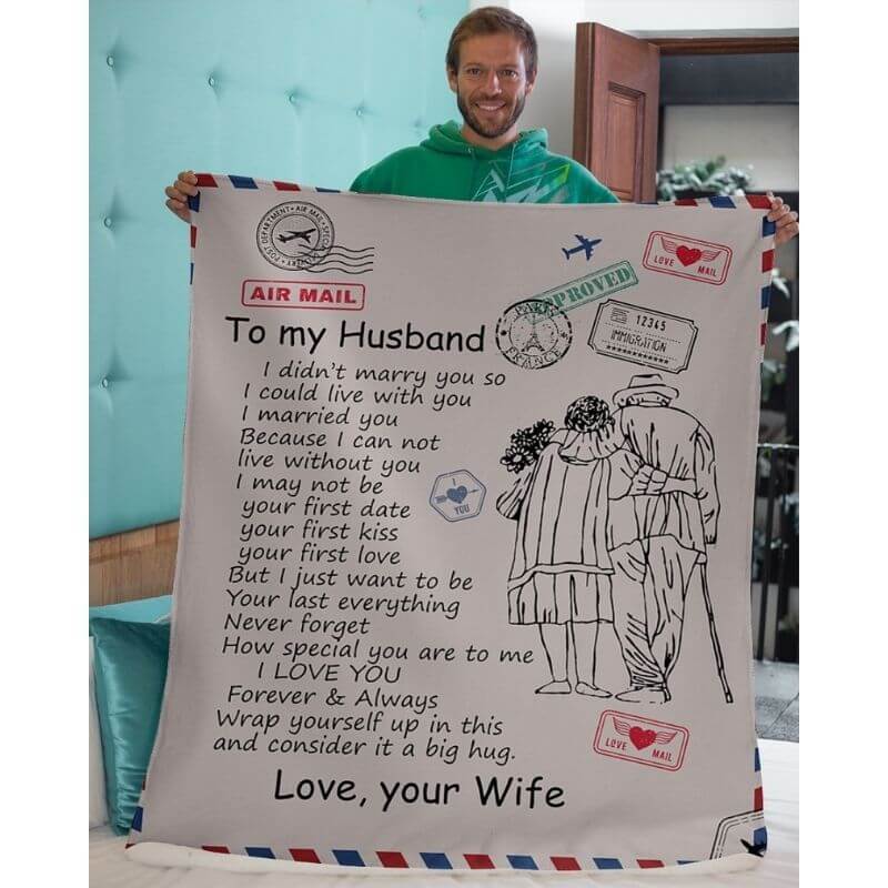 To My Husband - From Wife - A326 - Premium Blanket-Jolura
