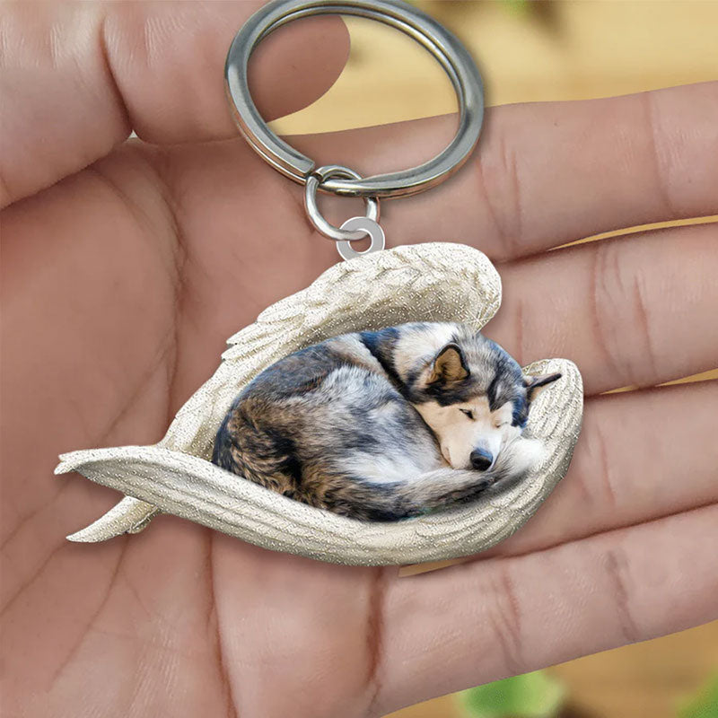 Sleeping Angel Acrylic Keychain Alaskan Malamute SA022-Jolura