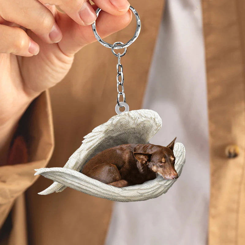 Sleeping Angel Acrylic Keychain Australian Kelpie SA084-Jolura