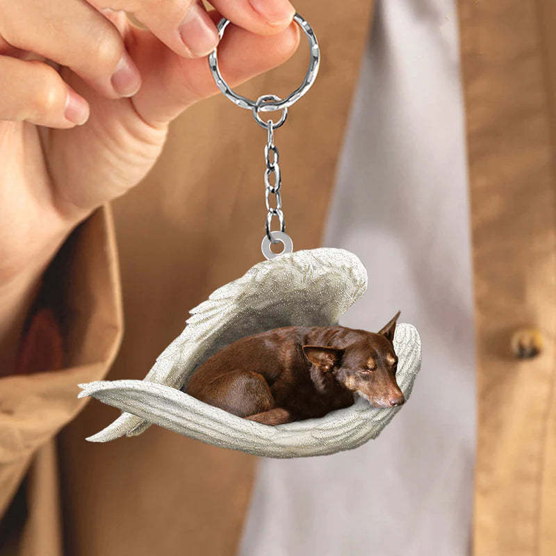 Sleeping Angel Acrylic Keychain Australian Kelpie SA084-Jolura