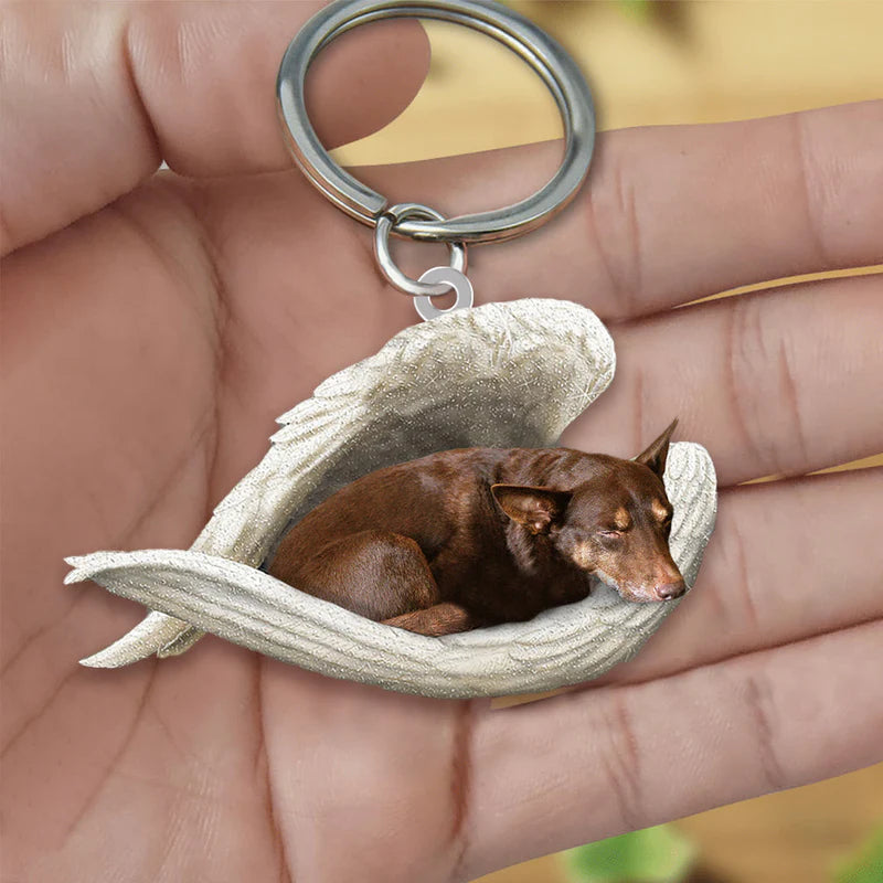 Sleeping Angel Acrylic Keychain Australian Kelpie SA084-Jolura