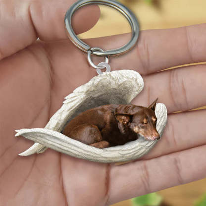 Sleeping Angel Acrylic Keychain Australian Kelpie SA084-Jolura