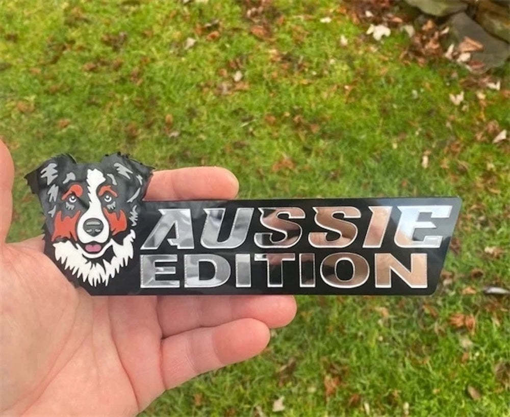 Australian Shepherd Car Badge Laser Cutting Car Emblem CE010-Jolura