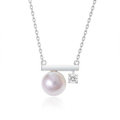 Life is 90% How You React it Pearl Balance Necklace-Jolura