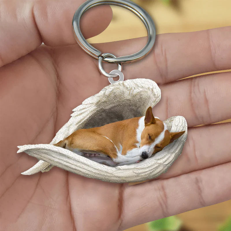Sleeping Angel Acrylic Keychain Basenji SA092-Jolura