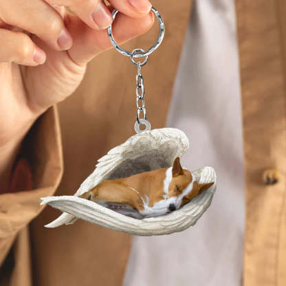 Sleeping Angel Acrylic Keychain Basenji SA092-Jolura