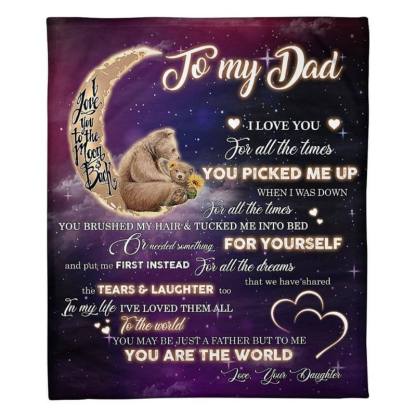 To My Dad - From Daughter - A320 - Premium Blanket-Jolura